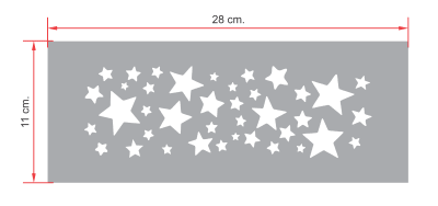 STENCIL CENEFA ESTRELLAS
