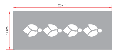 STENCIL CENEFA TULIPAN