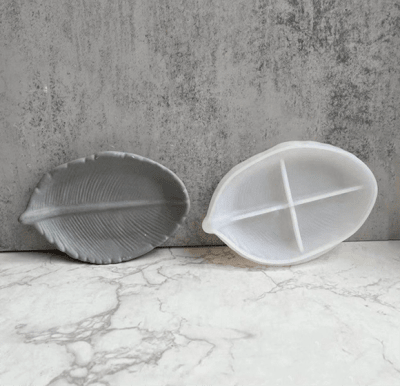 MOLDE DE SILICONA JABONERA, DISEÑO HOJA III