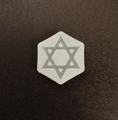 MOLDE DE SILICONA BIJUTERIA ESTRELLA DAVID II