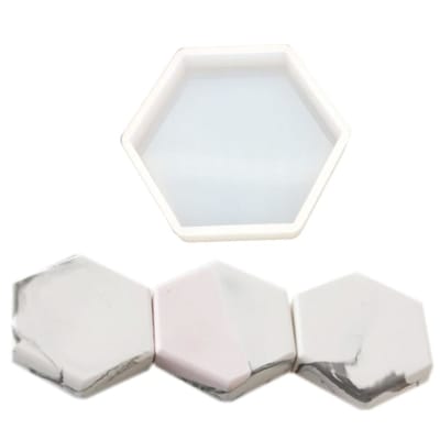 MOLDE DE SILICONA HEXAGONAL 7CM