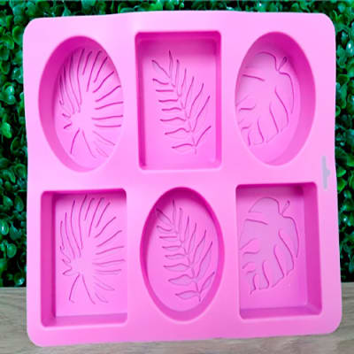 MOLDE DE SILICONA JABON HOJAS