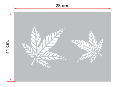 STENCIL DECO HOJA