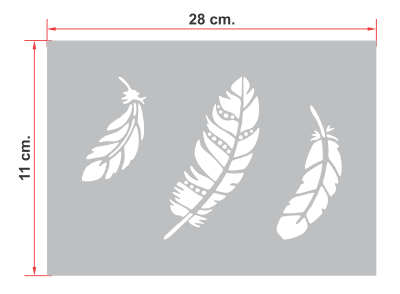 STENCIL DECO PLUMAS