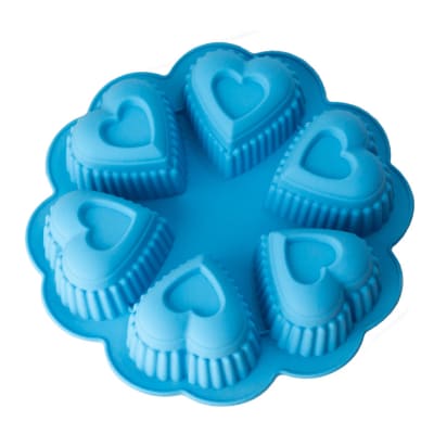 MOLDE DE SILICONA CORAZON  ACANALADO