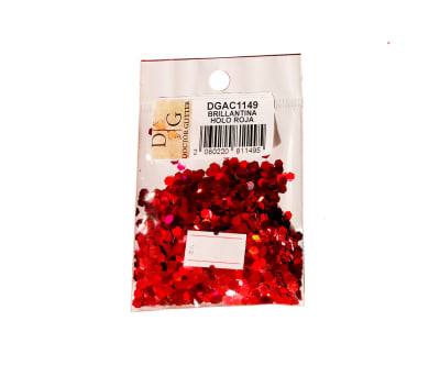 BRILLANTINA HOLOGRAFICA ROJO