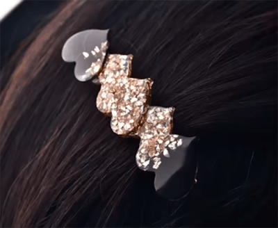 MOLDE DE SILICONA ESTRELLA - CORAZON - PARA HEBILLA DE PELO