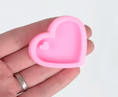 MOLDE DE SILICONA CORAZON/CORAZONCITO 4.5CM