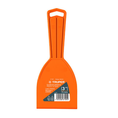 ESPATULA PLASTICA TRUPER NARANJA 3 PULG