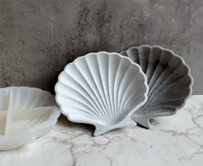 MOLDE DE SILICONA JABONERA CONCHA ABANICO 4CM.