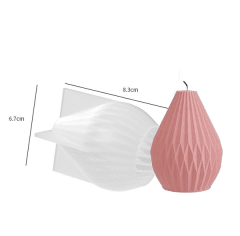 MOLDE DE SILICONA FORMA DE PERA, PARA USO CON VELA 1