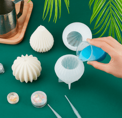 MOLDE DE SILICONA VELA FORMA CALABAZA 0