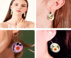 MOLDE DE SILICONA DIJE, CABUJON, ARETE  REDONDOS VARIAS MEDIDAS 1