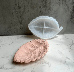 MOLDE DE SILICONA JABONERA, DISEÑO HOJA II 0