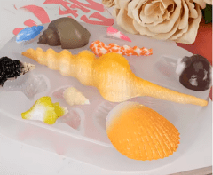 MOLDE DE SILICONA CARACOL VARIAS MEDIDAS x 8U. 1