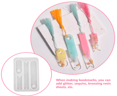 MOLDE DE SILICONA MARCADOR PAGINA x4u. 1