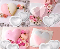 MOLDE DE SILICONA VARIOS MODELOS BIJUTERIA, CORAZON BISELADO 0