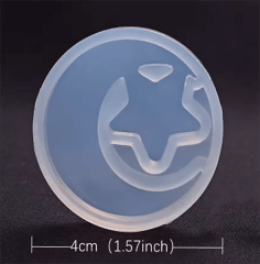 MOLDE DE SILICONA VARIOS MODELOS BIJUTERIA LUNA ESTRELLA REDONDO 1