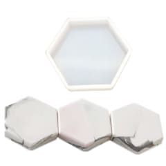 MOLDE DE SILICONA HEXAGONAL 7CM 3