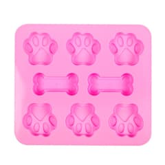 MOLDE DE SILICONA HUELLA PERRO HUESOS 1