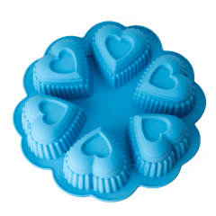 MOLDE DE SILICONA CORAZON  ACANALADO 4