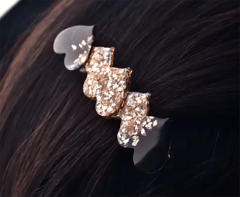 MOLDE DE SILICONA ESTRELLA - CORAZON - PARA HEBILLA DE PELO 1