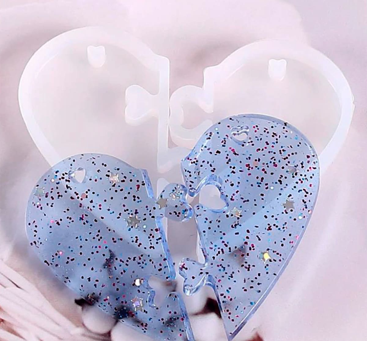 MOLDE DE SILICONA CORAZON PARTIDO4