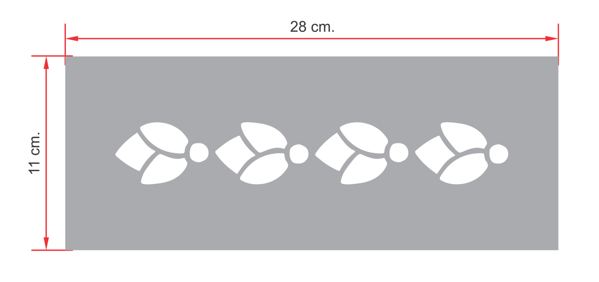 STENCIL CENEFA TULIPAN1