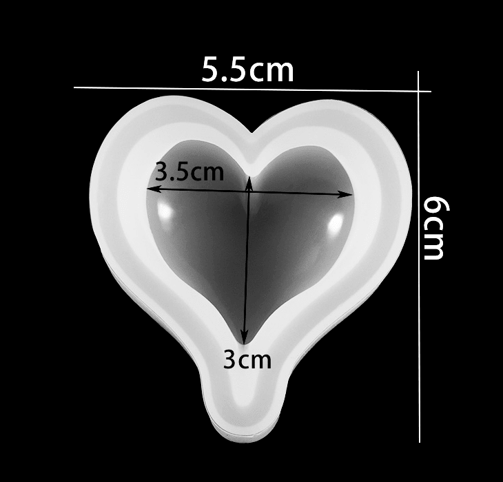 MOLDE DE SILICONA CORAZON 11