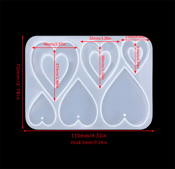 MOLDE DE SILICONA CORAZON II2