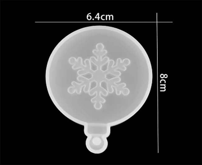 MOLDE DE SILICONA COLGANTE (NAVIDAD) COPO DE NIEVE 5CM.2