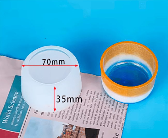 MOLDE DE SILICONA REDONDO MACETERO DIAMETRO 6.5CM2