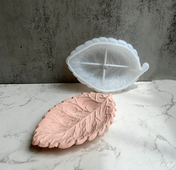 MOLDE DE SILICONA JABONERA, DISEÑO HOJA II1