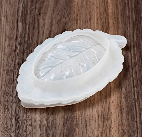 MOLDE DE SILICONA JABONERA, DISEÑO HOJA II2