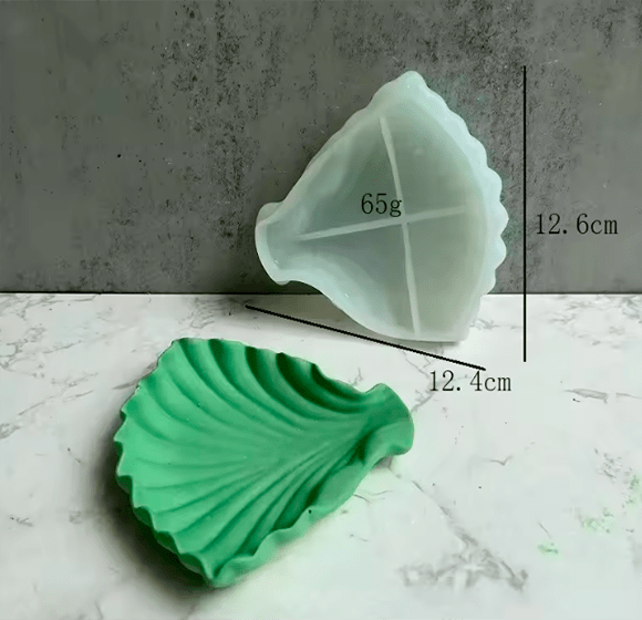 MOLDE DE SILICONA JABONERA, DISEÑO CONCHA II3