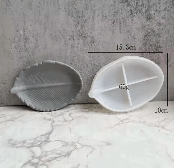 MOLDE DE SILICONA JABONERA, DISEÑO HOJA III3