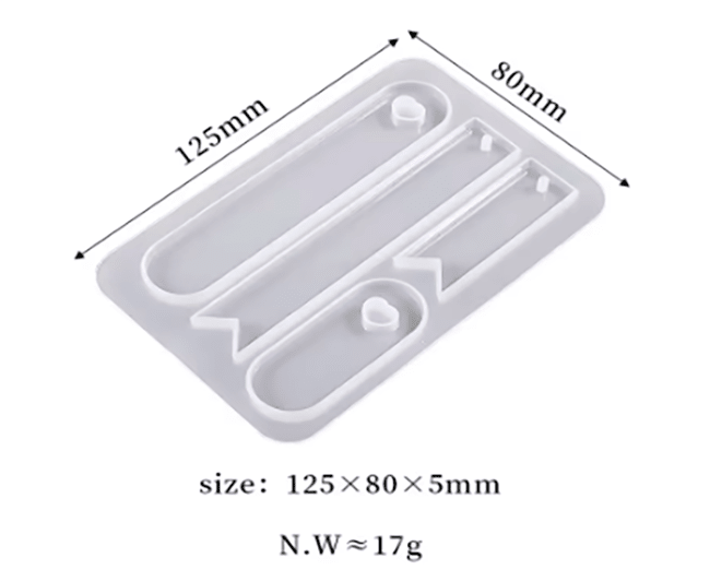 MOLDE DE SILICONA MARCADOR PAGINA x4u.3