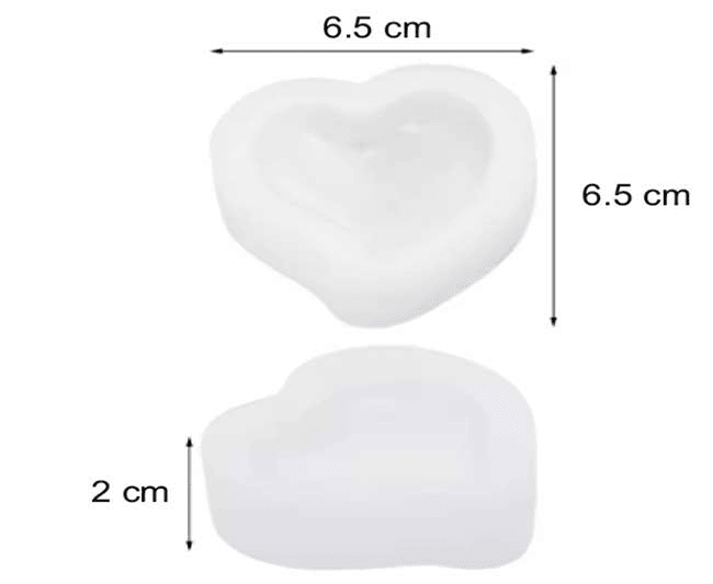 MOLDE DE SILICONA VARIOS MODELOS BIJUTERIA, CORAZON3