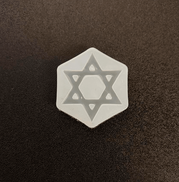 MOLDE DE SILICONA BIJUTERIA ESTRELLA DAVID II1