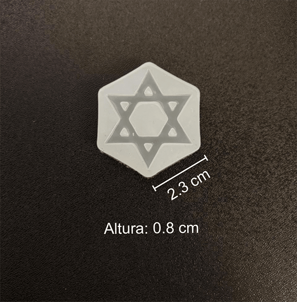 MOLDE DE SILICONA BIJUTERIA ESTRELLA DAVID II2