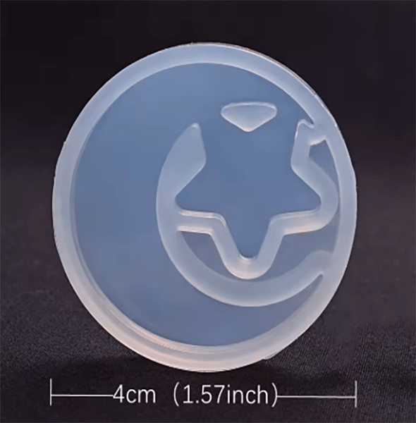 MOLDE DE SILICONA VARIOS MODELOS BIJUTERIA LUNA ESTRELLA REDONDO2
