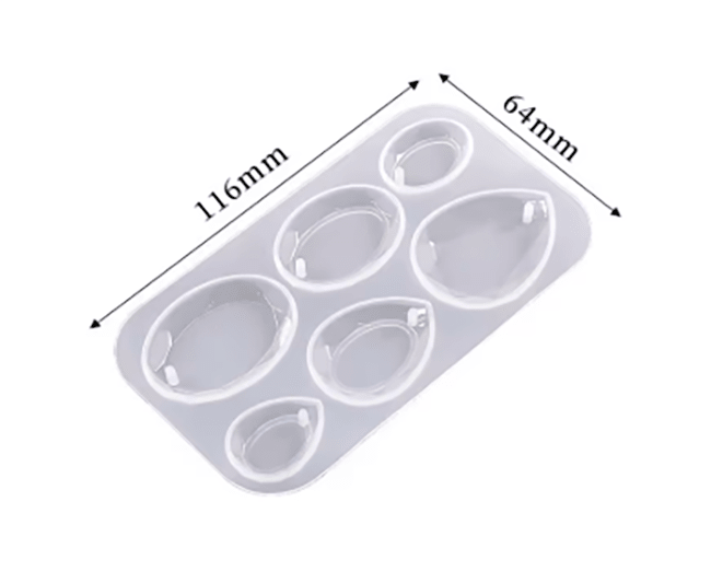 MOLDE DE SILICONA MINI JOYA 10 ARETE LAGRIMA x 6U.2