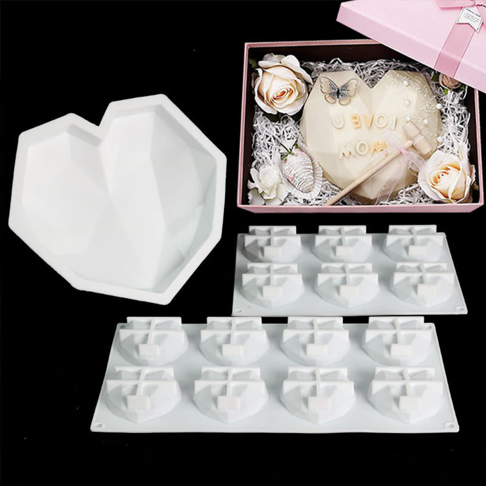 MOLDE DE SILICONA CORAZON DIAMANTE5