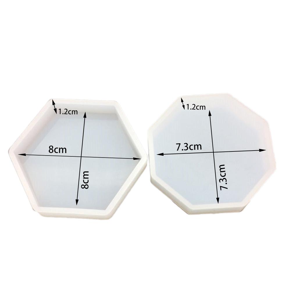 MOLDE DE SILICONA HEXAGONAL 7CM1