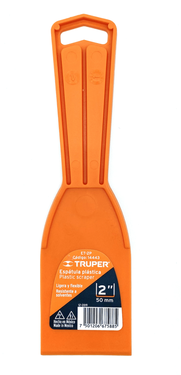 ESPATULA PLASTICA TRUPER NARANJA 2 PULG1
