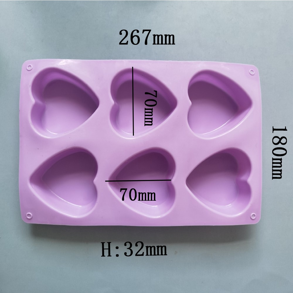 MOLDE DE SILICONA CORAZON LISO1