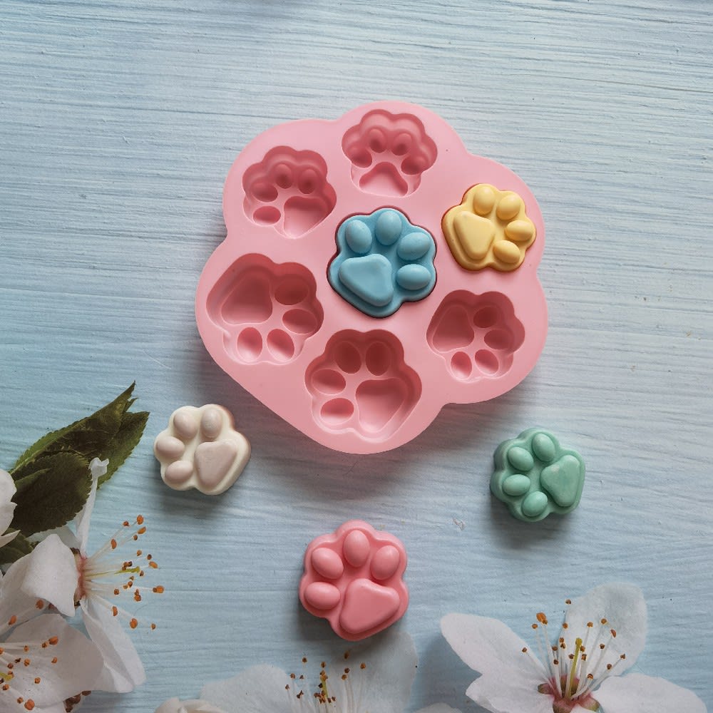 MOLDE DE SILICONA HUELLA PERRO x 73