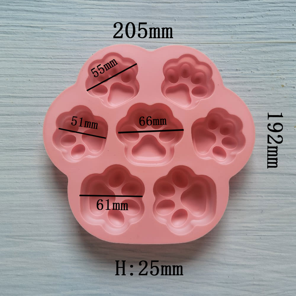 MOLDE DE SILICONA HUELLA PERRO x 75