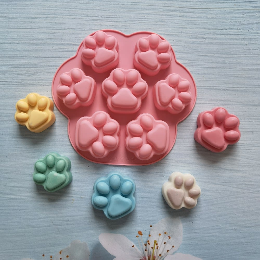 MOLDE DE SILICONA HUELLA PERRO x 78