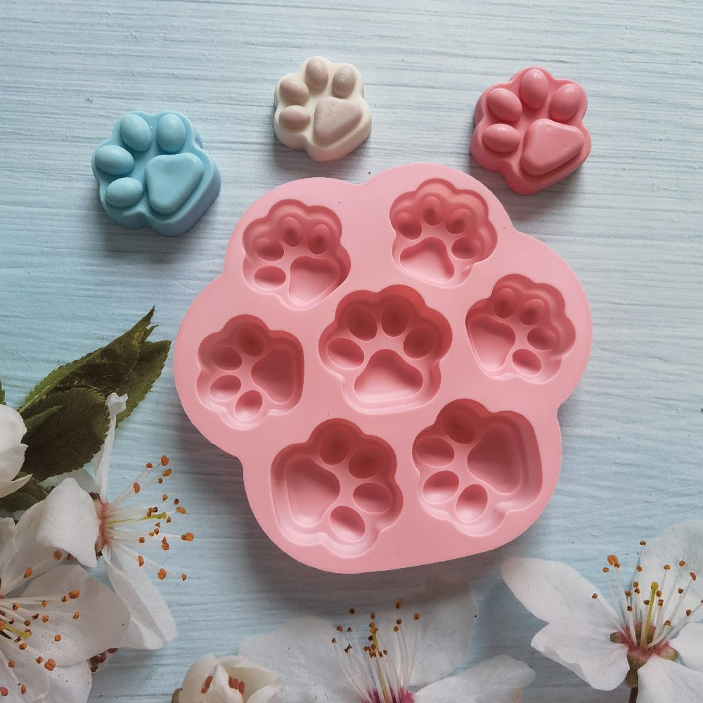 MOLDE DE SILICONA HUELLA PERRO x 79
